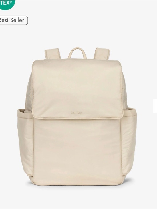 Calpak Handbags - Calpak Diaper Backpack with Laptop Sleeve in Oatmeal